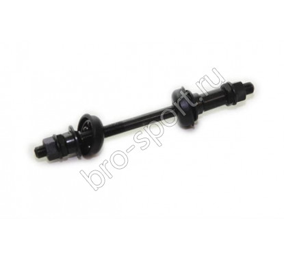 Ось задняя ремонтная под гайку 3/8 x 175 mm(2чашки,2подшипн.,2 конуса,2 стоп.гайки,2гайки,) SF-AX03