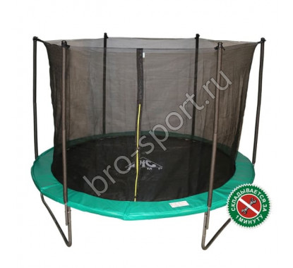 Батут DFC JUMP 8ft с сеткой, складной, чехол, green (244см)